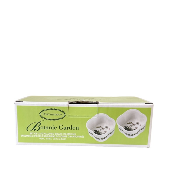 PORTMEIRION BOTANIC GARDEN Scalloped Shape RAMEKINS Set/2 🌱🌱 - Picture 4 of 6